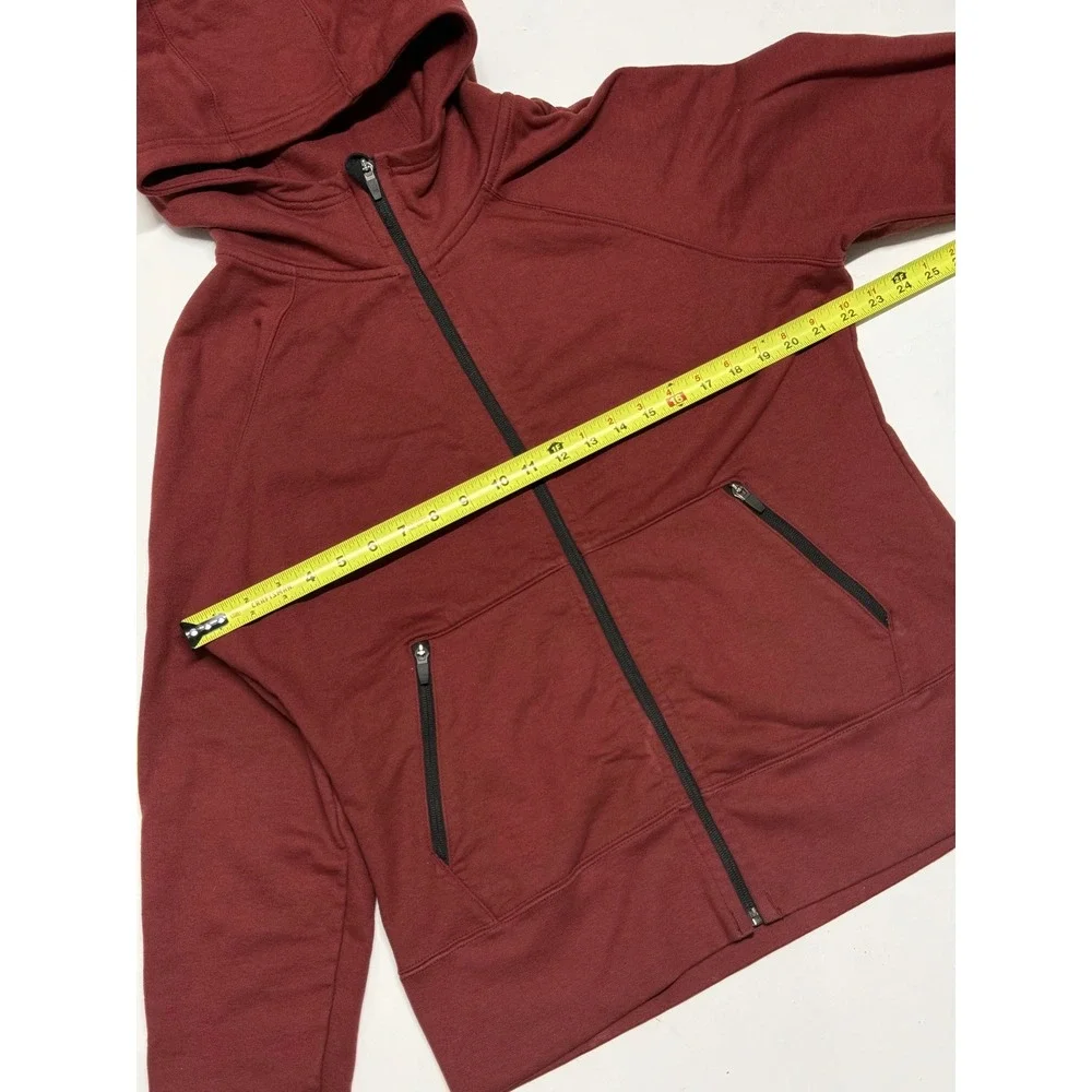 American Giant Burgundy DWR Cotton Full Zip Hoodie Sweatshirt XL Made in USA